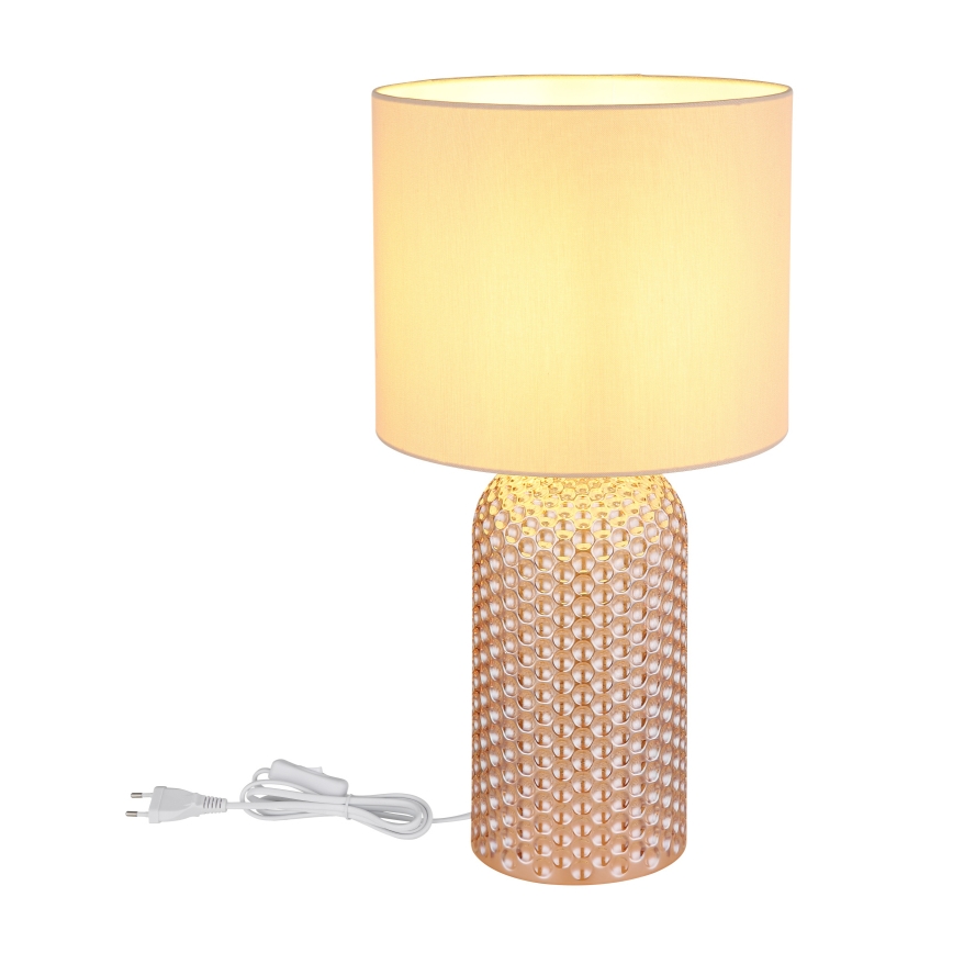 Globo - Lámpara de mesa 1xE27/60W/230V beige