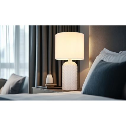 Globo - Lámpara de mesa 1xE27/60W/230V blanco
