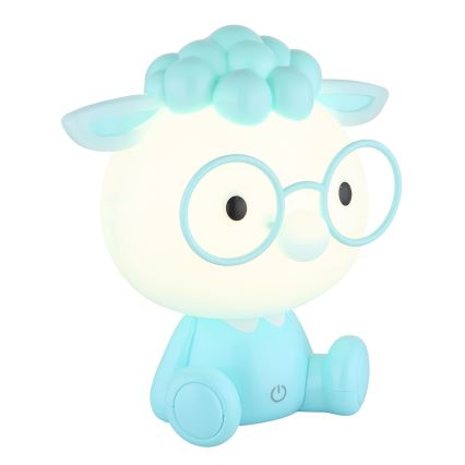 Globo - Lámpara de noche infantil LED regulable y recargable SHEEPY 1W/5V 500 mAh azul