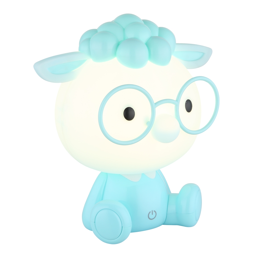Globo - Lámpara de noche infantil LED regulable y recargable SHEEPY 1W/5V 500 mAh azul