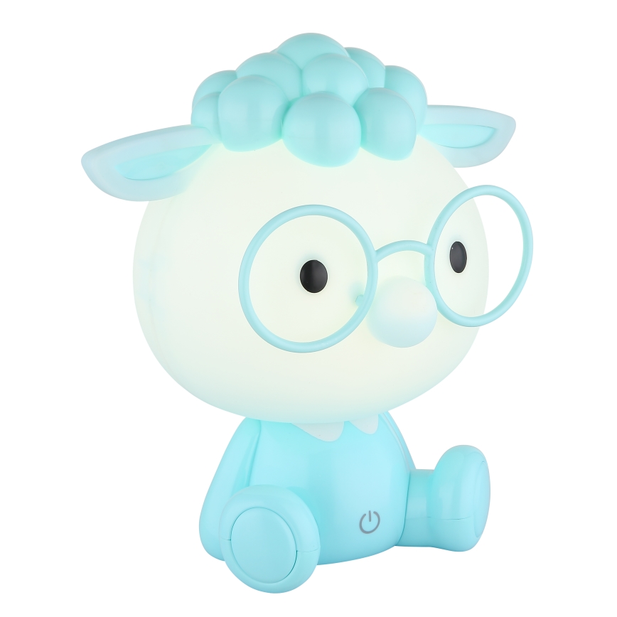 Globo - Lámpara de noche infantil LED regulable y recargable SHEEPY 1W/5V 500 mAh azul
