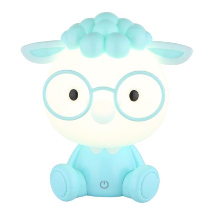 Globo - Lámpara de noche infantil LED regulable y recargable SHEEPY 1W/5V 500 mAh azul