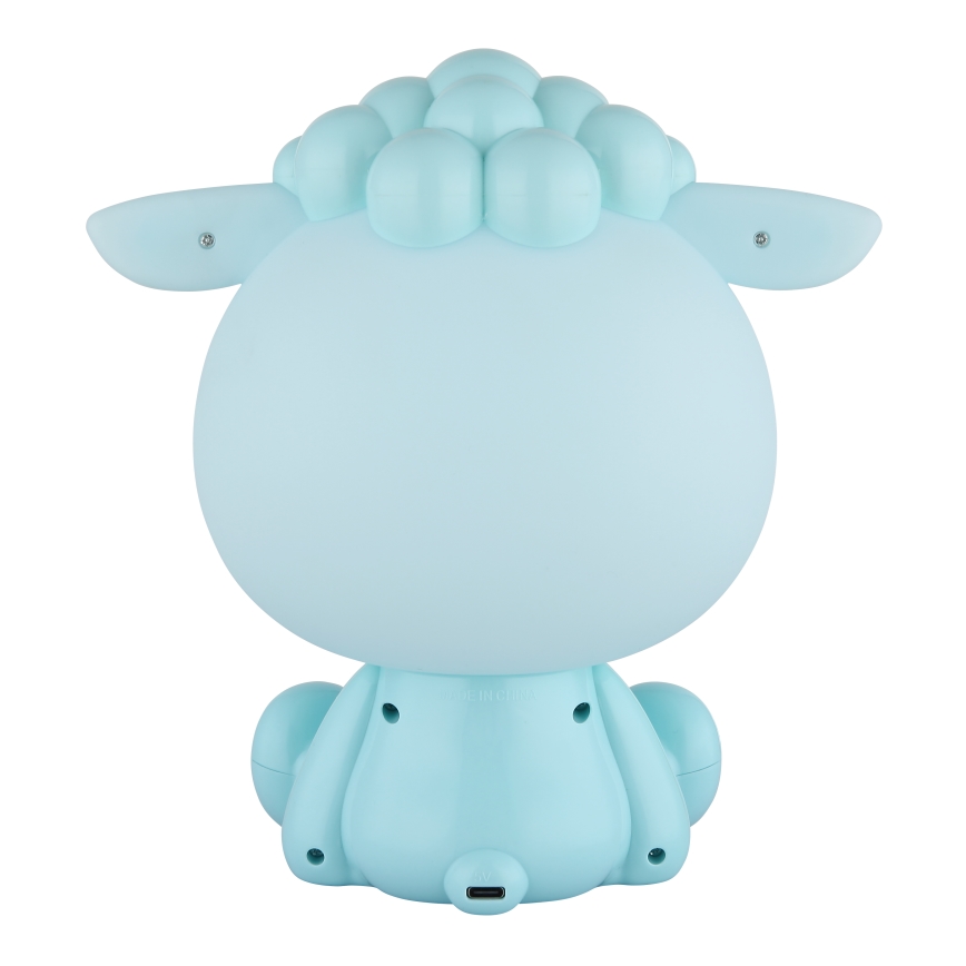 Globo - Lámpara de noche infantil LED regulable y recargable SHEEPY 1W/5V 500 mAh azul