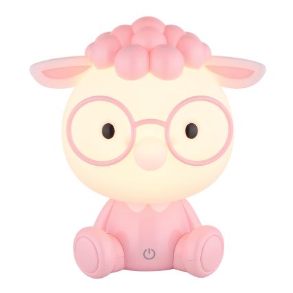 Globo - Lámpara de noche infantil LED regulable y recargable SHEEPY 1W/5V 500 mAh rosa