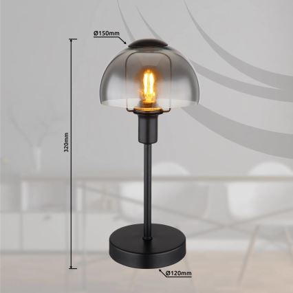 Globo - Mesa táctil lámpara 1xE14/25W/230V negro
