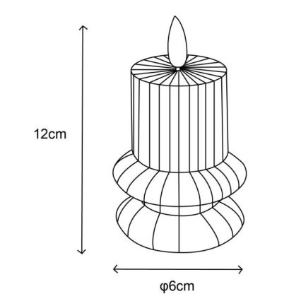 Globo - SET 2x Vela LED LED/0,06W/3V 1xCR2032 210 mAh