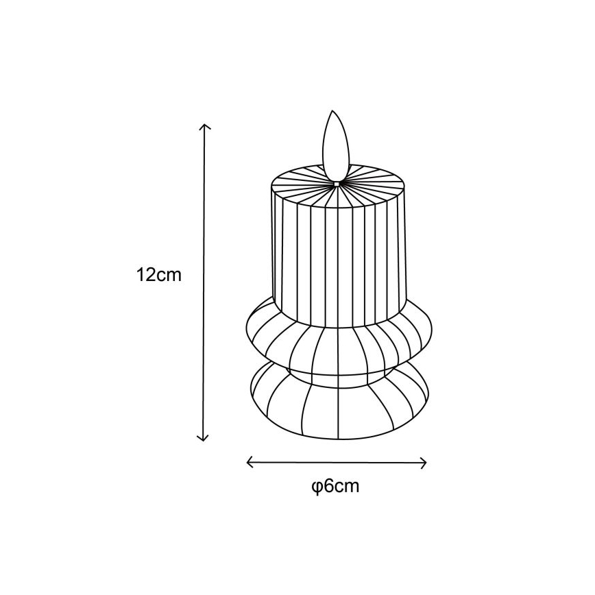 Globo - SET 2x Vela LED LED/0,06W/3V 1xCR2032 210 mAh