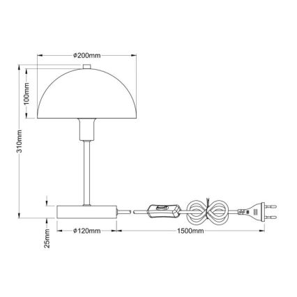 Globo - Lámpara de mesa 1xE14/40W/230V
