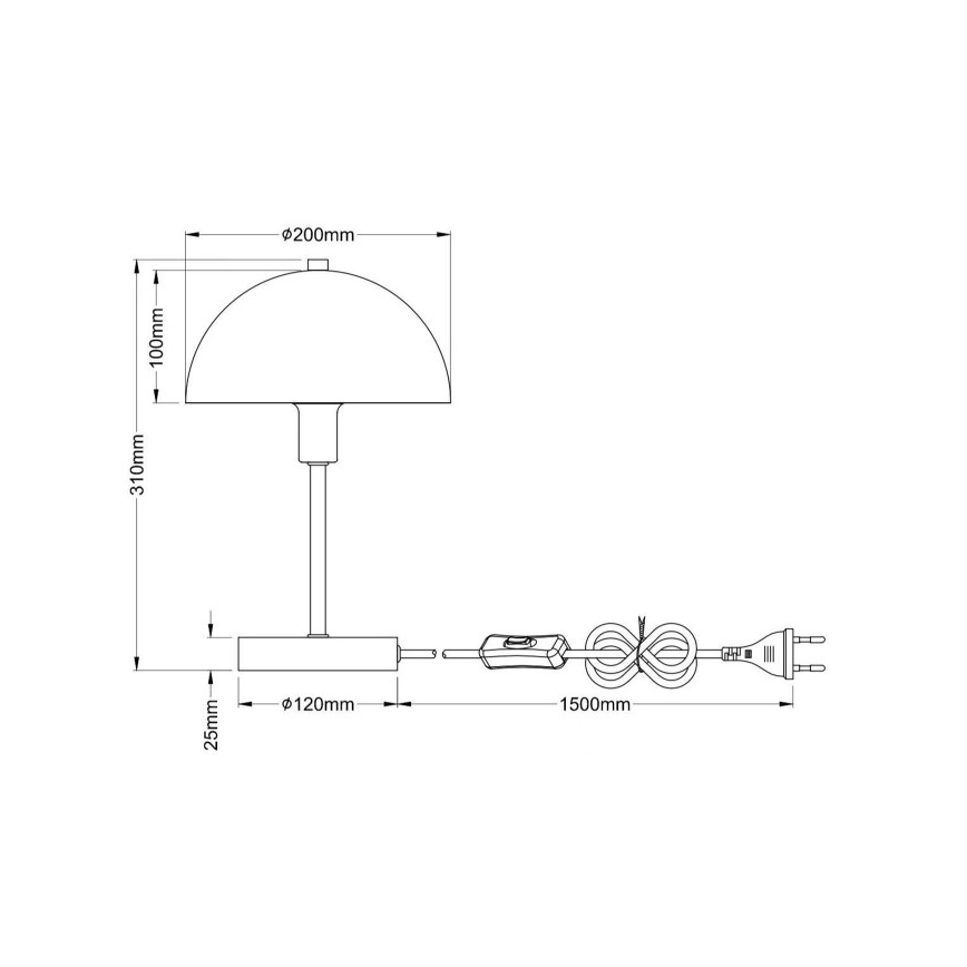 Globo - Lámpara de mesa 1xE14/40W/230V
