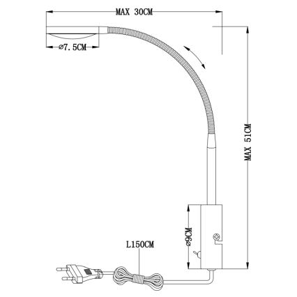Globo 24103W - LED Aplique PEGASI LED/6W/230V