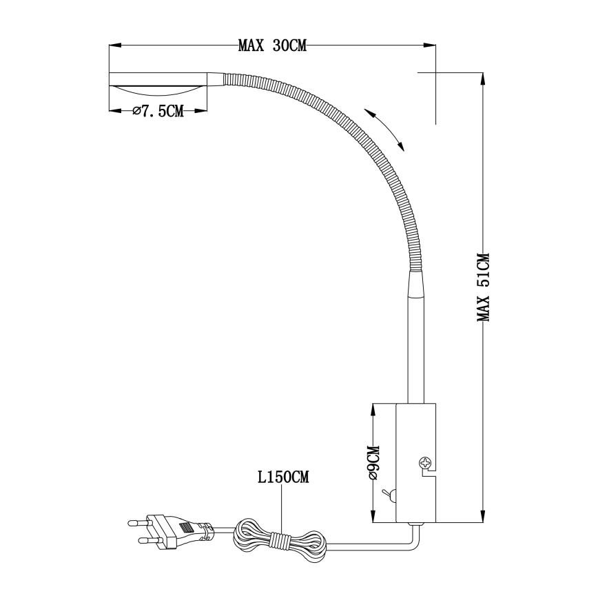 Globo 24103W - LED Aplique PEGASI LED/6W/230V