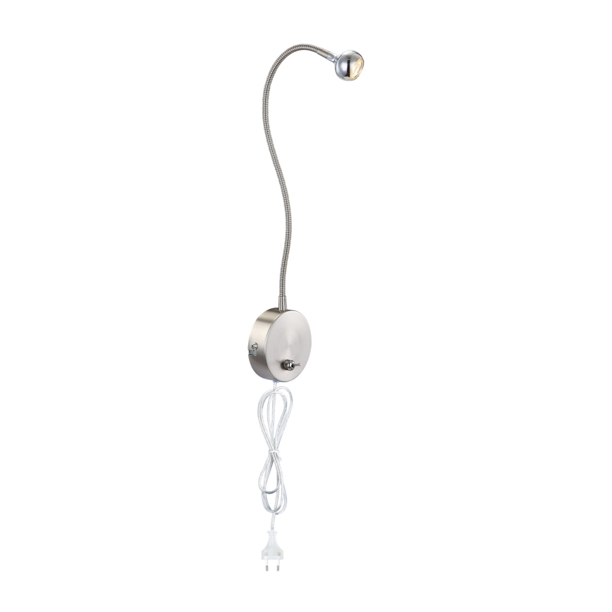 Globo - Lámpara LED flexible pequeña LED/3W/230V cromo brillante