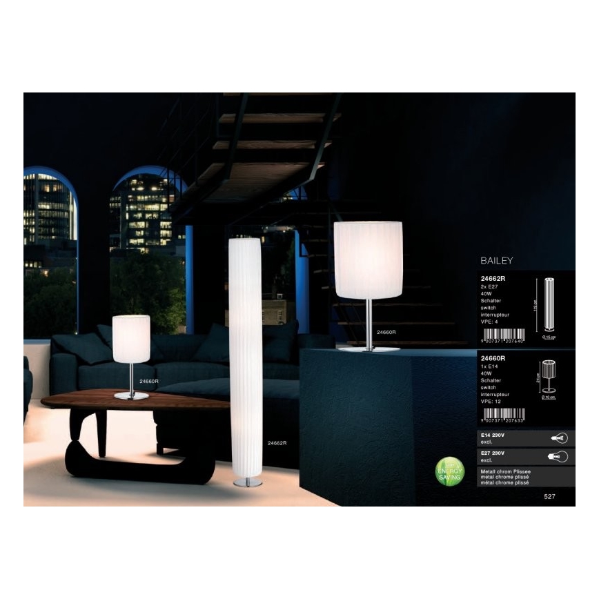 GLOBO 24662R - Lámpara de pie BAILEY 2xE27/40W/230V