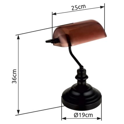 Globo - Lámpara de mesa 1xE27/60W/230V