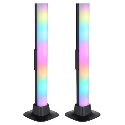 Globo RGB- SET 2x LED RGB Lámpara de mesa regulable 2en1 LED/2W/5V USB Wi-Fi Tuya