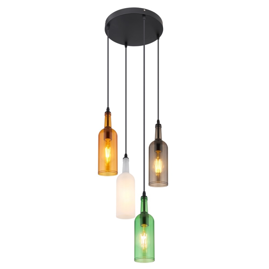 Globo - Lámpara colgante 4xE27/8W/230V