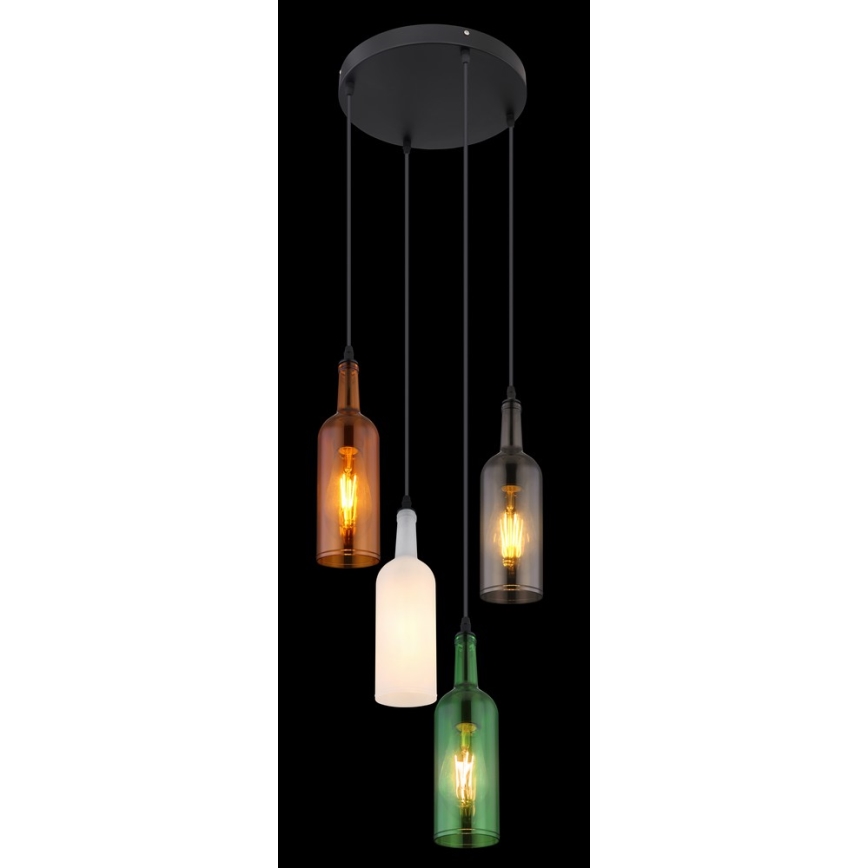 Globo - Lámpara colgante 4xE27/8W/230V
