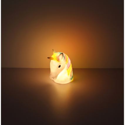 Globo - Lámpara LED nocturna infantil LED/1W/230/4,5V 3xAA unicornio