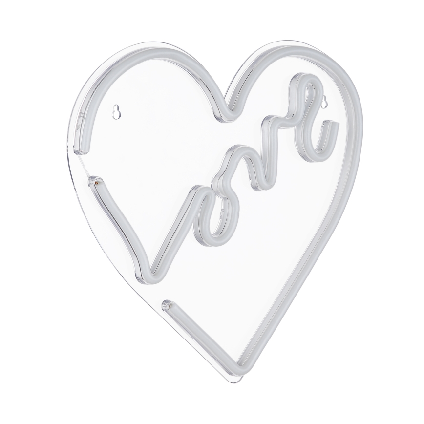 Globo - LED Decoración de pared de neón LED/3W/USB corazón