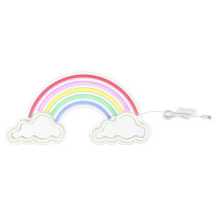 Globo - Decoración de pared LED neón LED/3W/USB arcoíris