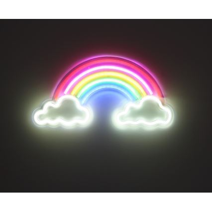 Globo - LED Decoración de pared de neón LED/3W/USB Arco iris