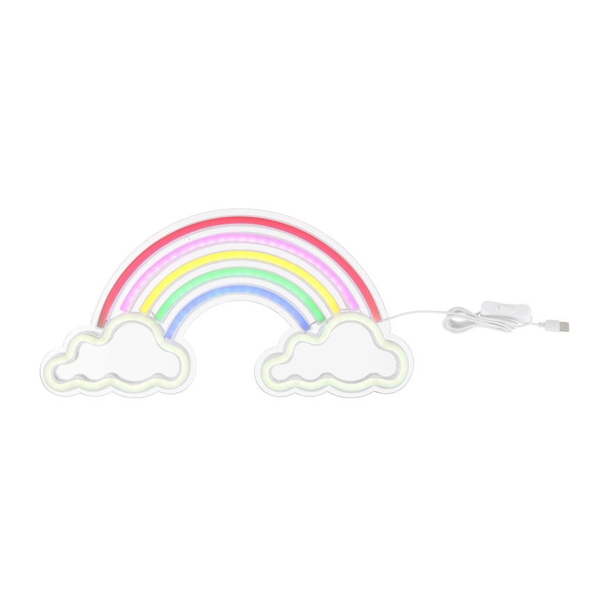 Globo - LED Decoración de pared de neón LED/3W/USB Arco iris