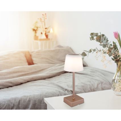 Globo - Lámpara de mesa regulable LED táctil LED/2W/5V 3000/4500/6500K 800 mAh beige