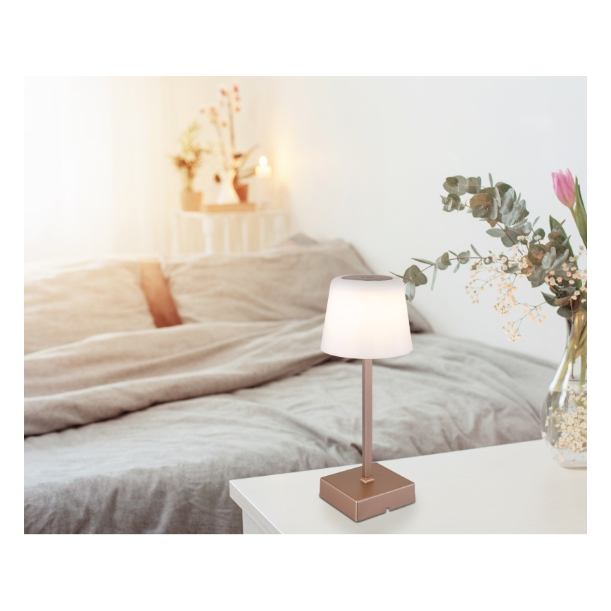 Globo - Lámpara de mesa regulable LED táctil LED/2W/5V 3000/4500/6500K 800 mAh beige