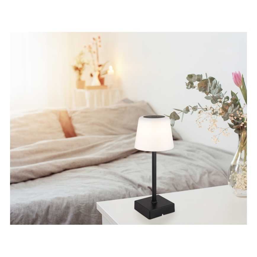 Globo - Lámpara de mesa regulable LED táctil LED/2W/5V 3000/4500/6500K 800 mAh negro
