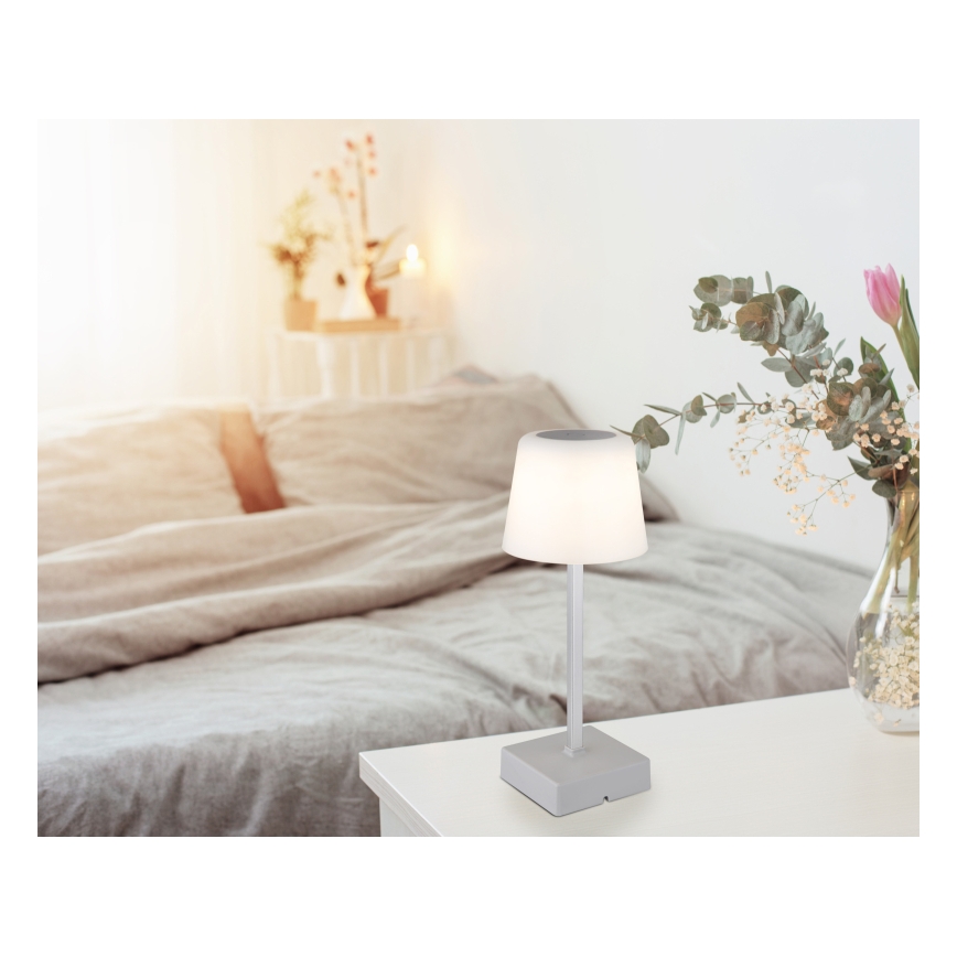 Globo - Lámpara de mesa regulable LED táctil LED/2W/5V 3000/4500/6500K 800 mAh plata