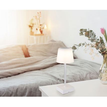 Globo - Lámpara de mesa táctil LED regulable LED/2W/5V 3000/4500/6500K 800 mAh blanca