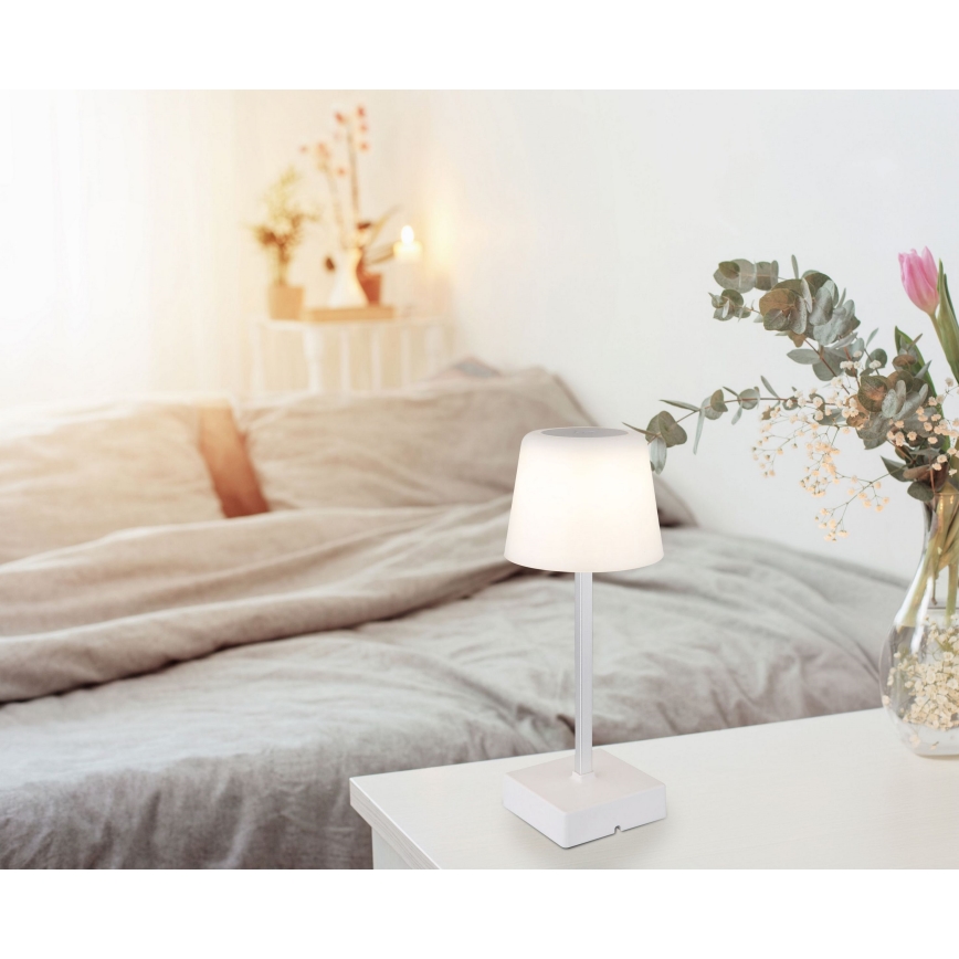 Globo - Lámpara de mesa táctil LED regulable LED/2W/5V 3000/4500/6500K 800 mAh blanca