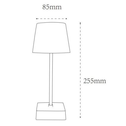 Globo - Lámpara de mesa regulable LED táctil LED/2W/5V 3000/4500/6500K 800 mAh blanco