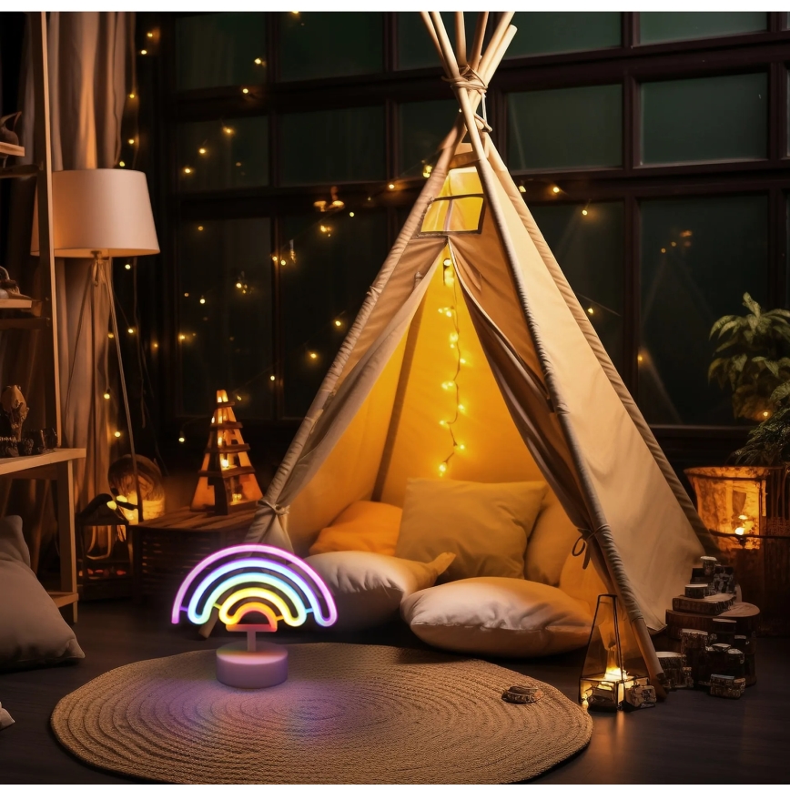 Globo 28063 - Decoración de mesa LED neón PELANGI LED/2W/3xAA arco iris