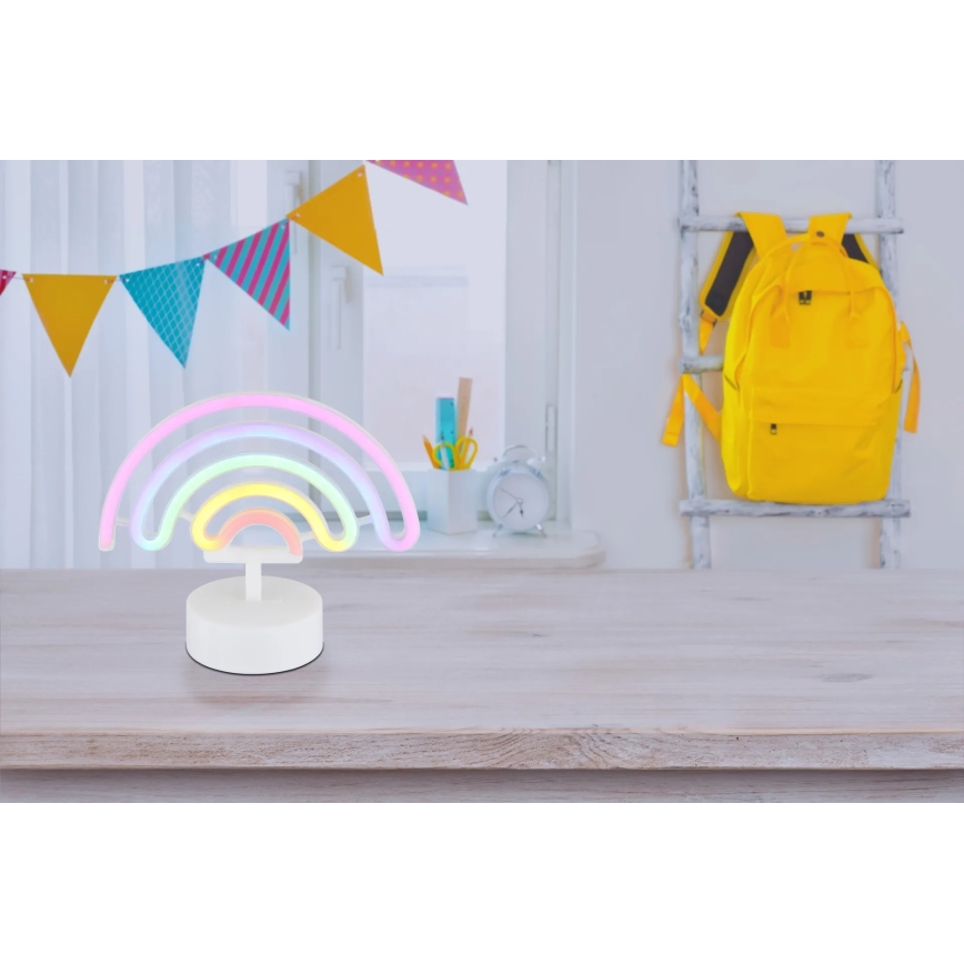 Globo 28063 - Decoración de mesa LED neón PELANGI LED/2W/3xAA arco iris