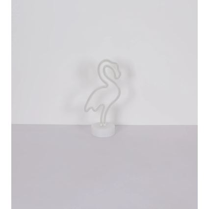 Globo 28064 - Decoración de mesa LED neón FLAMINGO LED/2W/3xAA flamenco