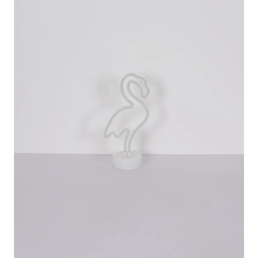 Globo 28064 - Decoración de mesa LED neón FLAMINGO LED/2W/3xAA flamenco