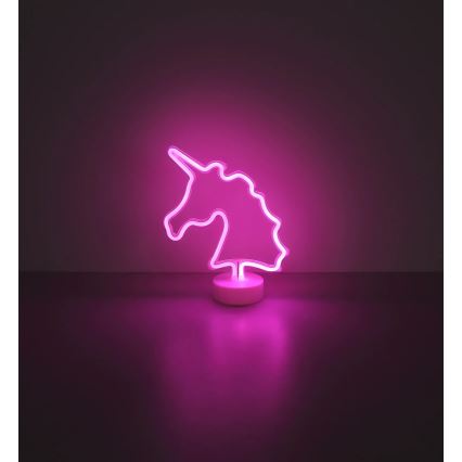 Globo - Decoración de mesa LED neón LED/2W/3xAA unicornio