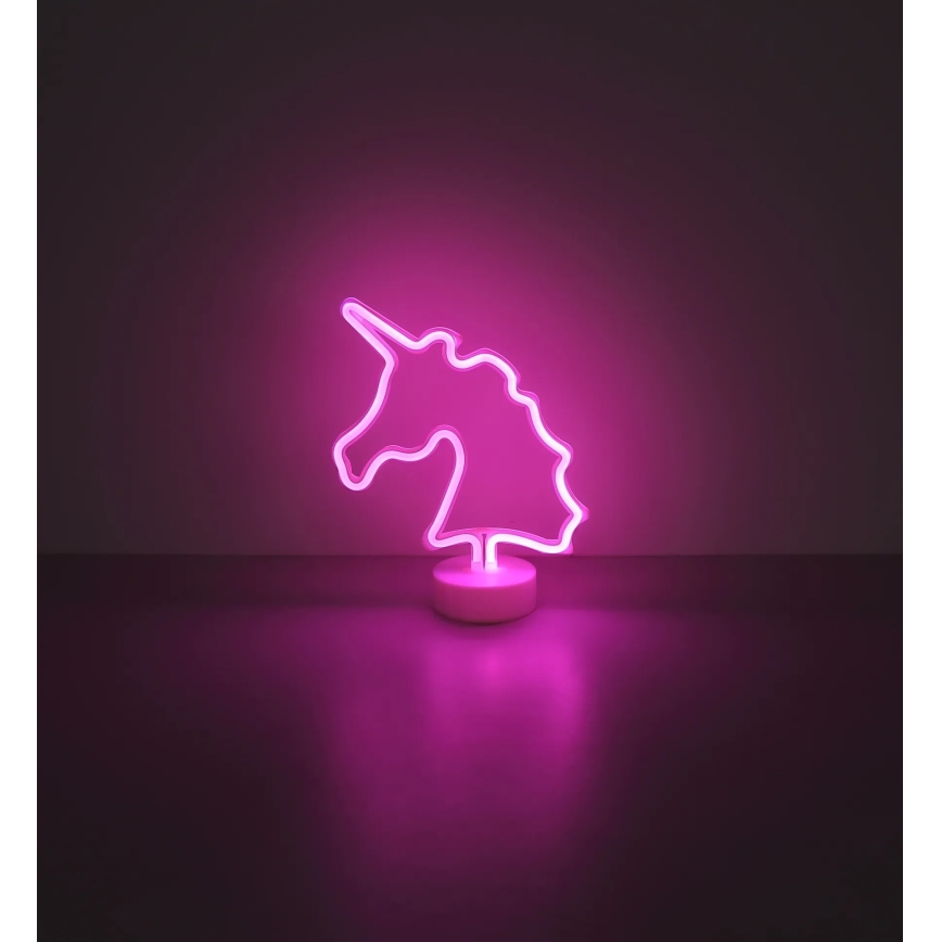 Globo - Decoración de mesa LED neón LED/2W/3xAA unicornio