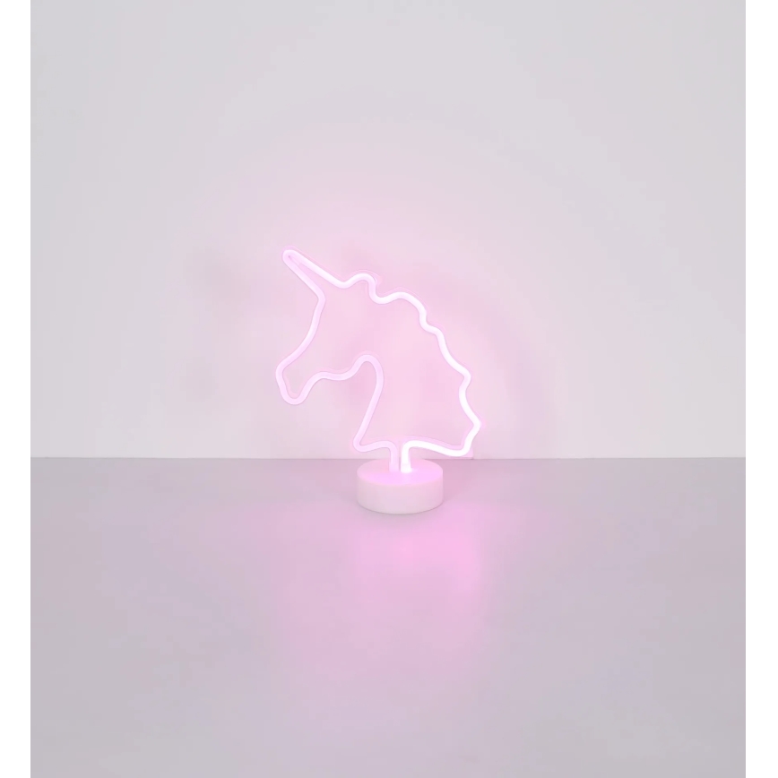 Globo - Decoración de mesa LED neón LED/2W/3xAA unicornio