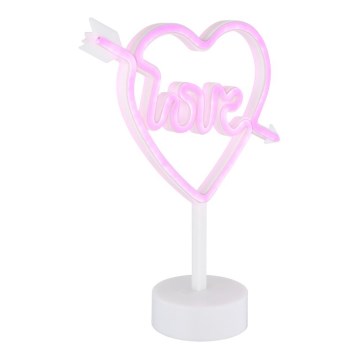 Globo 28066 - Decoración de mesa LED Neón ARMOR LED/2W/3xAA corazón