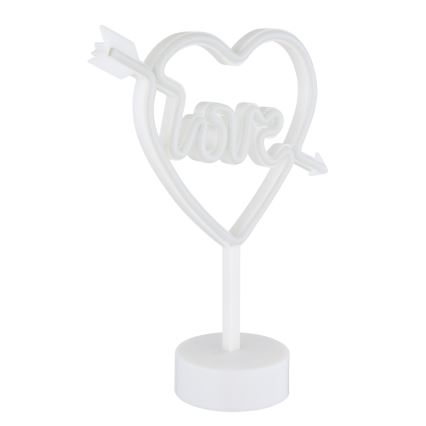 Globo 28066 - Decoración de mesa LED Neón ARMOR LED/2W/3xAA corazón