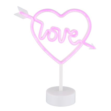 Globo 28066 - Decoración de mesa LED Neón ARMOR LED/2W/3xAA corazón
