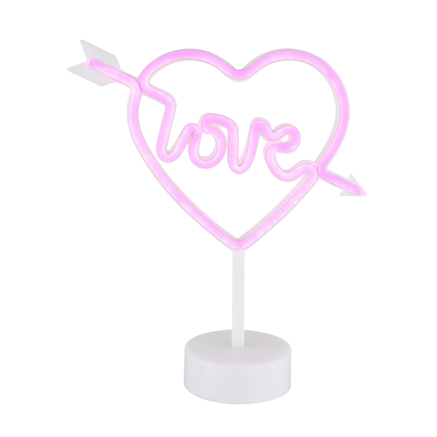 Globo 28066 - Decoración de mesa LED Neón ARMOR LED/2W/3xAA corazón