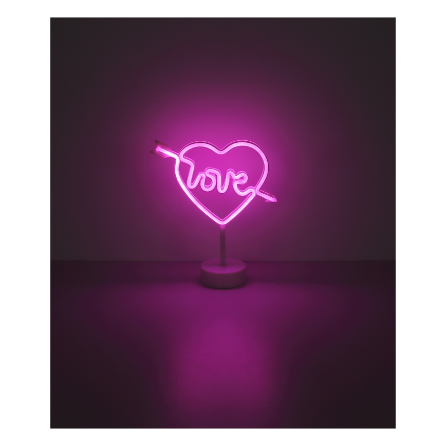 Globo 28066 - Decoración de mesa LED Neón ARMOR LED/2W/3xAA corazón