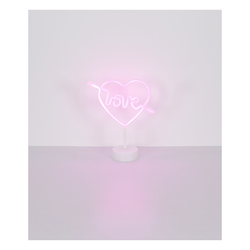 Globo 28066 - Decoración de mesa LED Neón ARMOR LED/2W/3xAA corazón