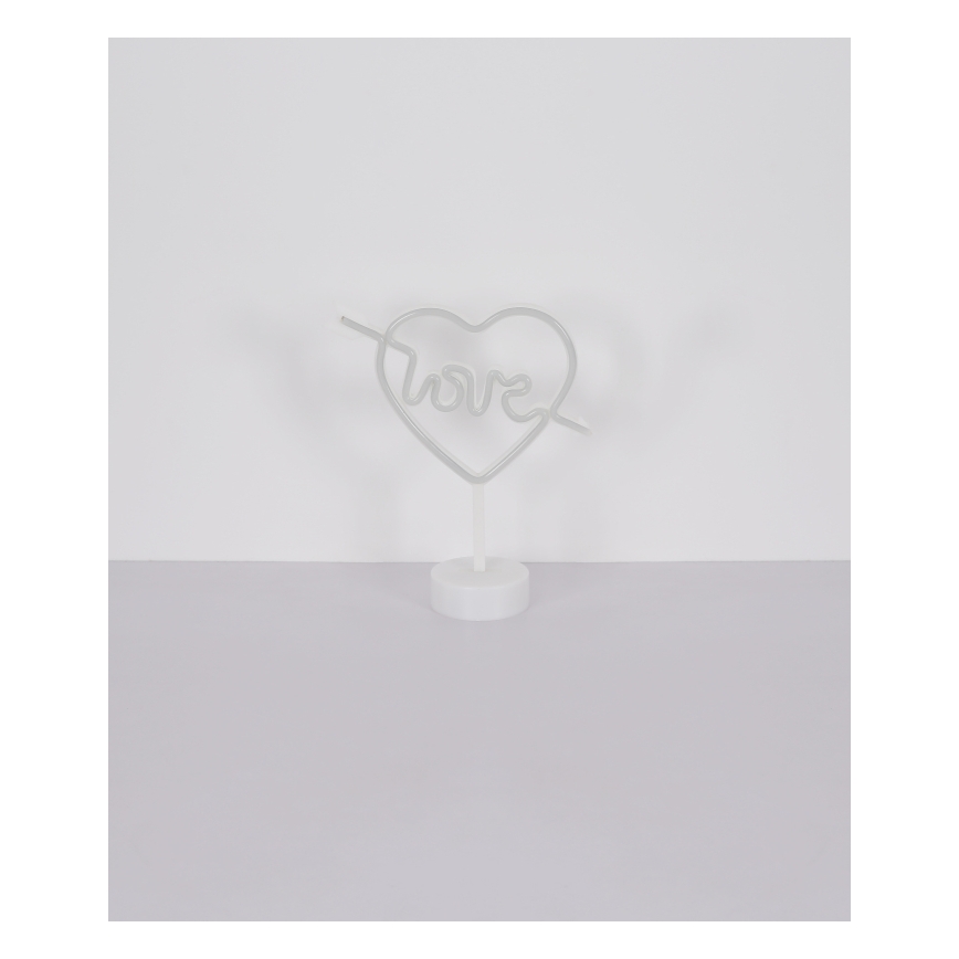 Globo 28066 - Decoración de mesa LED Neón ARMOR LED/2W/3xAA corazón