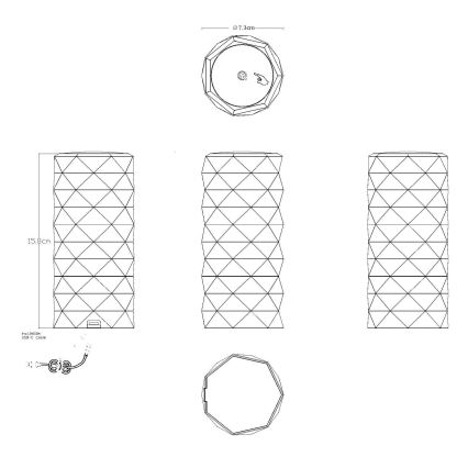 Globo - Lámpara de mesa táctil recargable LED RGB LED/0,6W/3,7V 500mAh