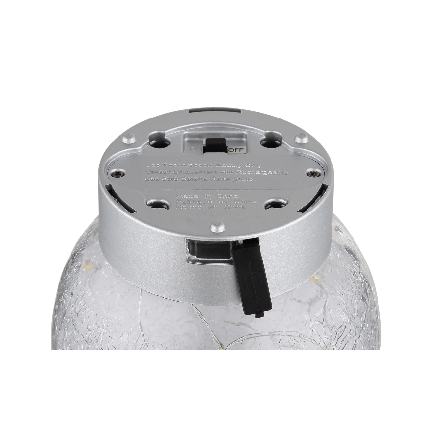 Globo - Lámpara de mesa decorativa LED recargable 25xLED/0,06W/5V 600 mAh IP44
