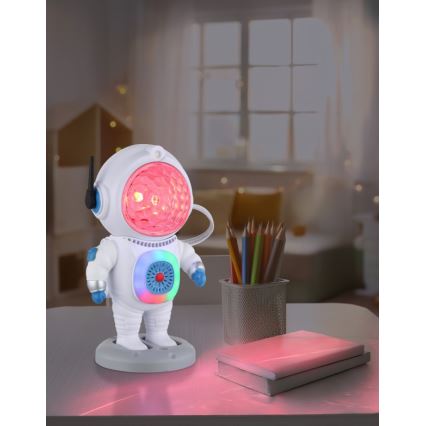 Globo - Lámpara de mesa LED RGB LED/6W/5V astronauta blanca